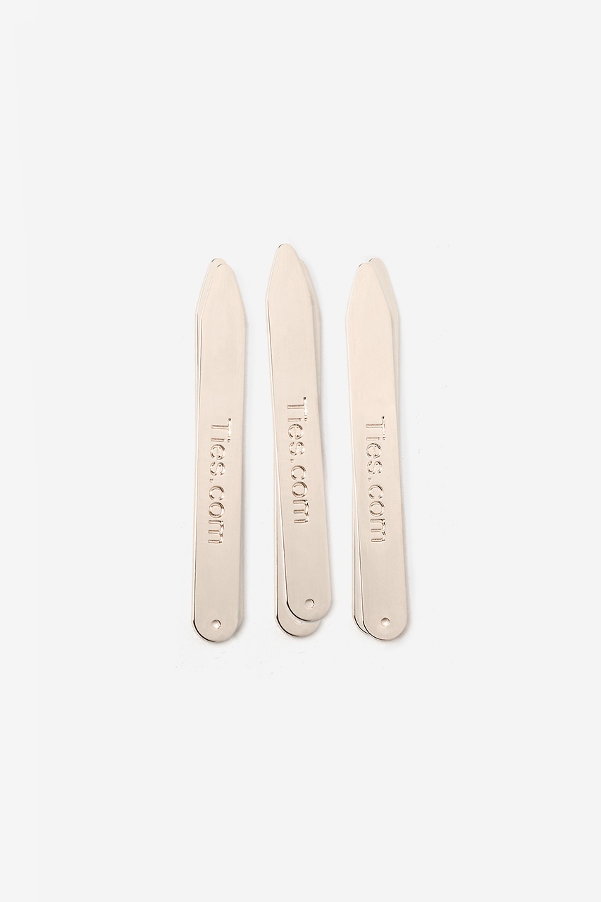 Gold Metal 3 Pack 2.5" Gold Collar Stays